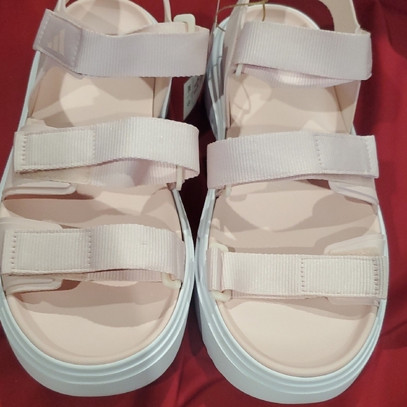 Adidas Slyn Pink Platform Sandals with Adjustable Straps - Picture 6 of 9